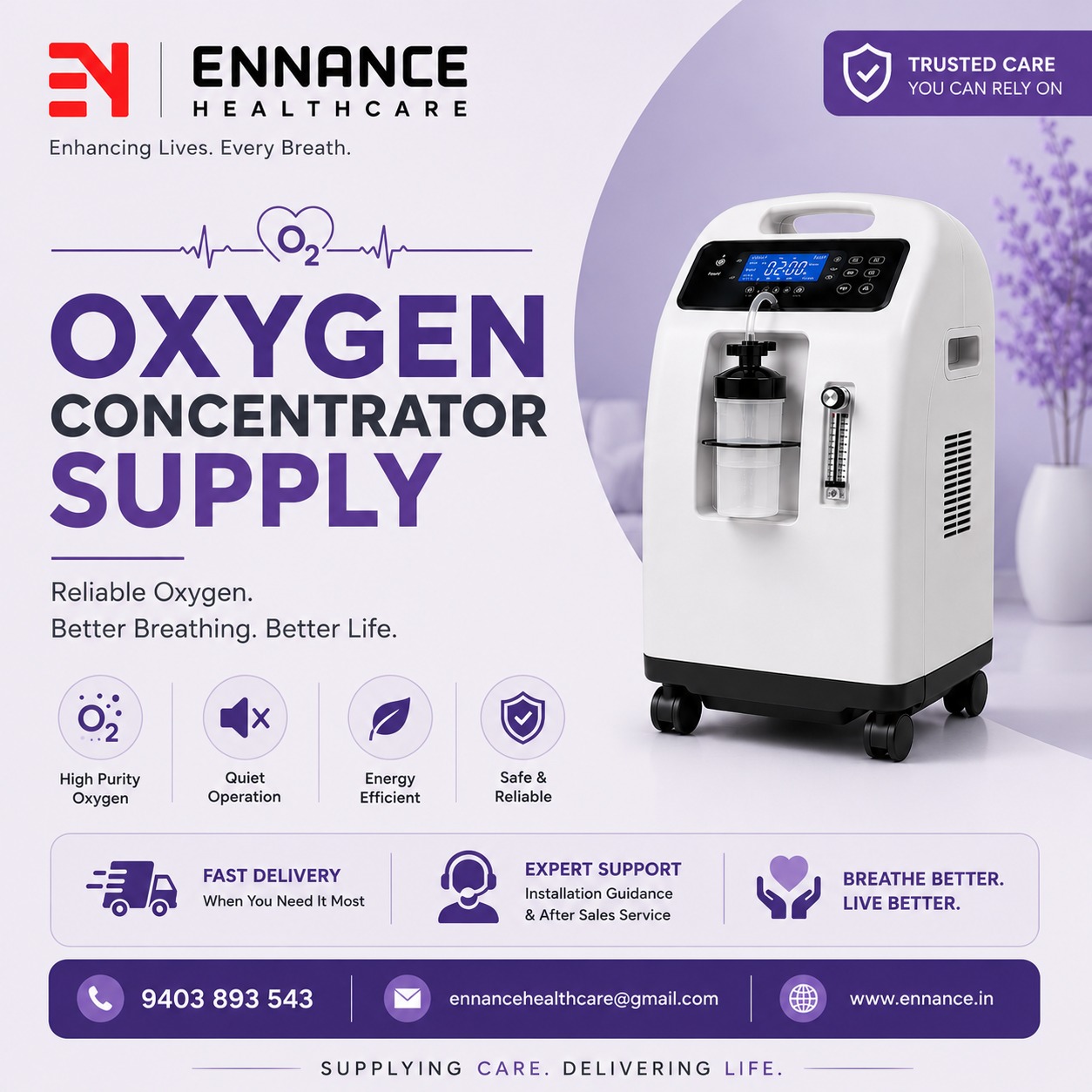 Best & Top Leading Oxygen Concentrator Machine Supply Service in Kattanam | 24 Hour Oxygen Support