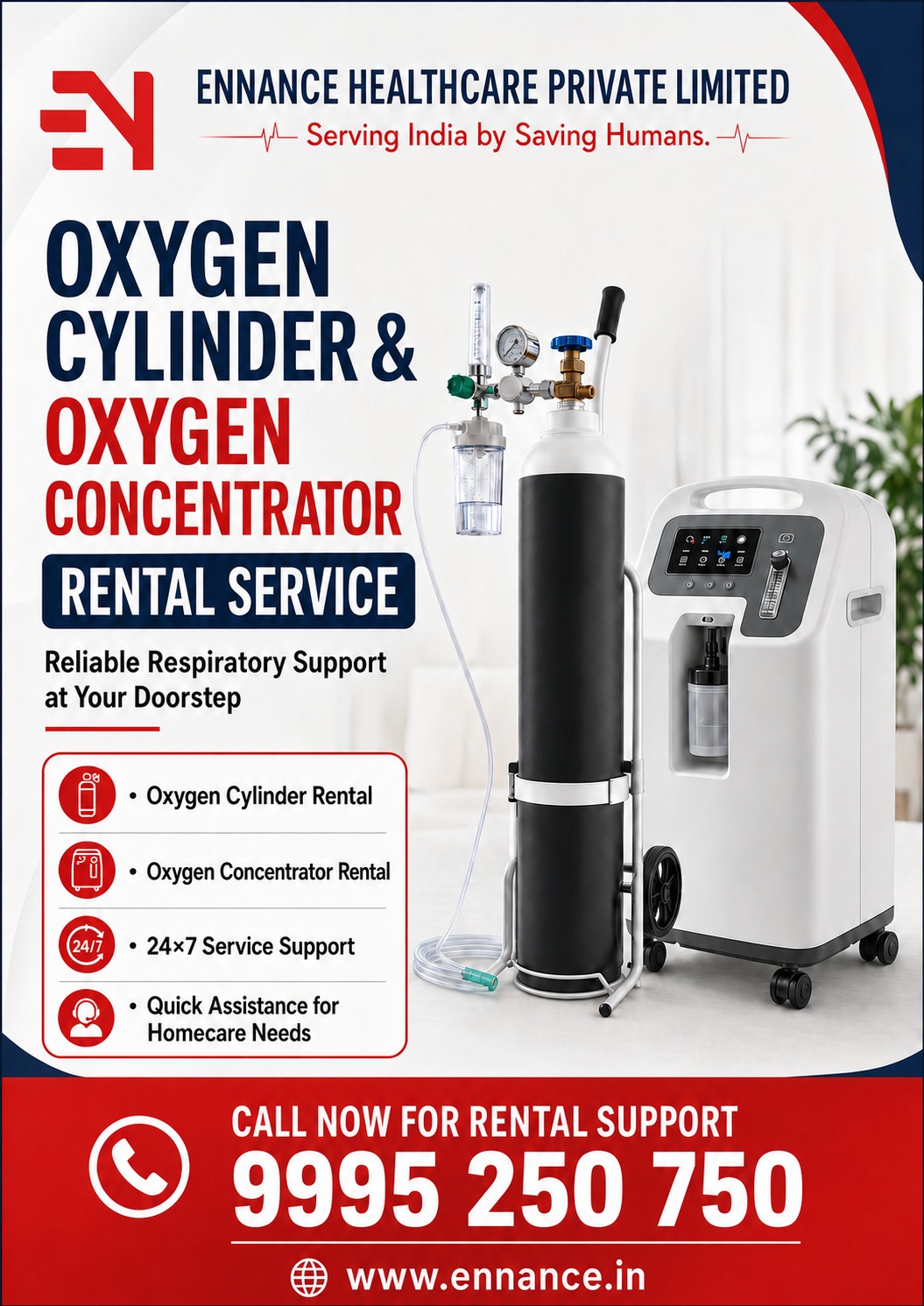 Oxygen Cylinder Supply |  24×7 Oxygen Support – Ennance Healthcare Private Limited